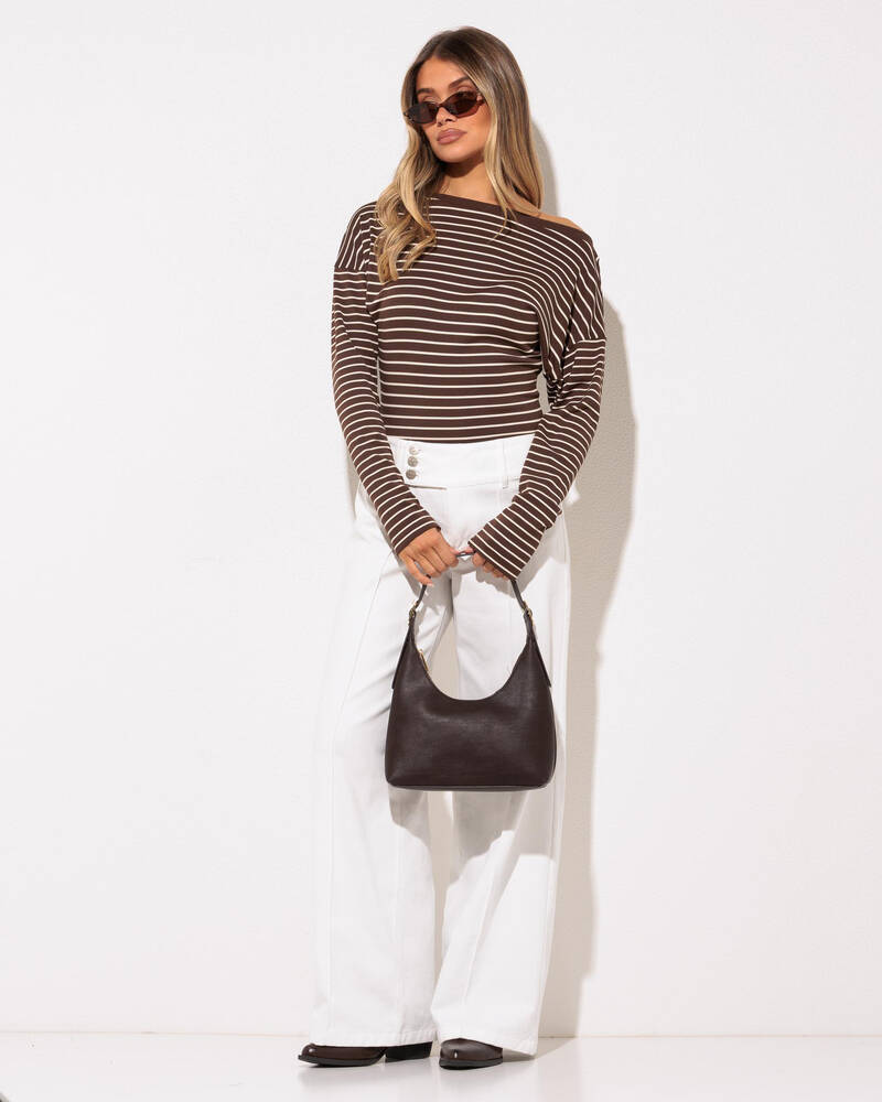 Mooloola Val Stripe Longsleeve Top for Womens