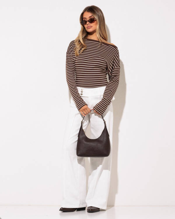 Mooloola Val Stripe Longsleeve Top for Womens