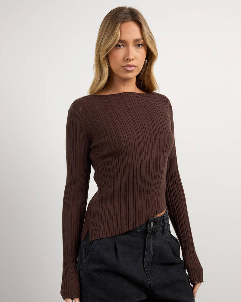 Ava And Ever Aaliyah Rib Knit Top for Womens