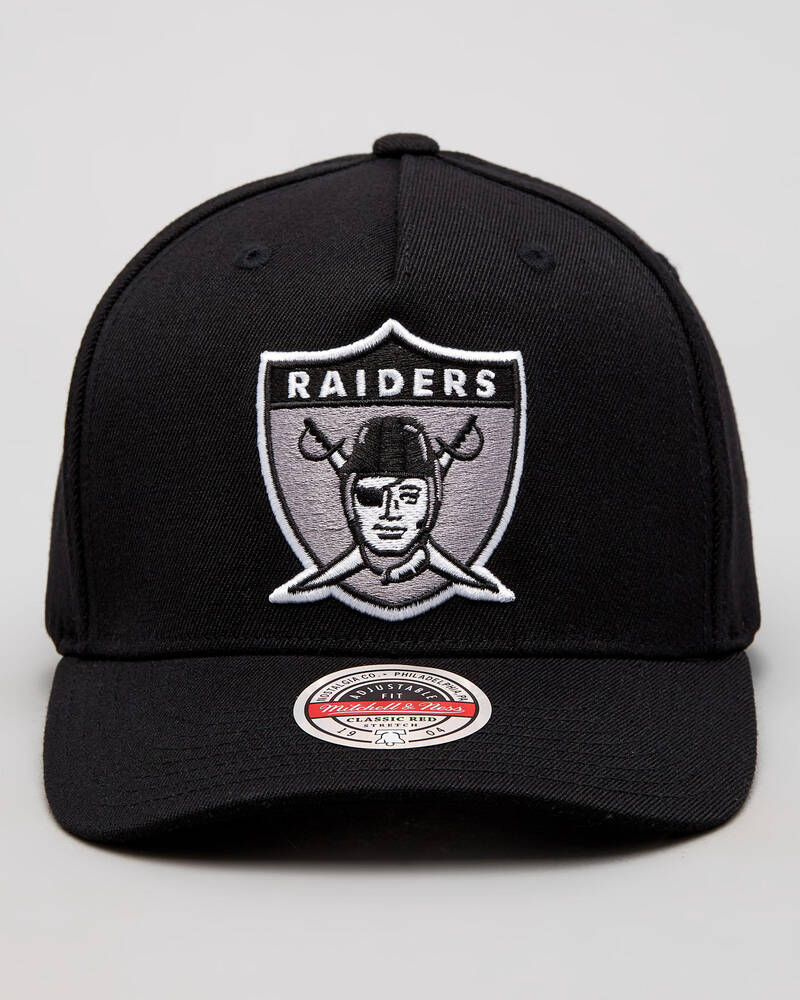 Mitchell & Ness Las Vegas Raiders Wide Receiver Pinch Panel 110 Snapback Cap for Mens