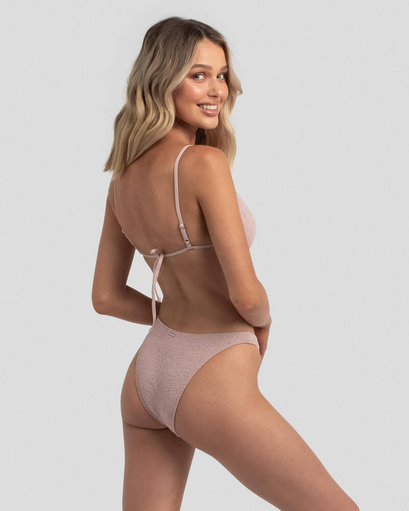 Rusty Sandalwood Triangle Bikini Top for Womens