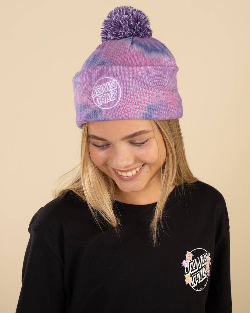 Santa Cruz Girls' Opus Dot Bobble Beanie for Womens