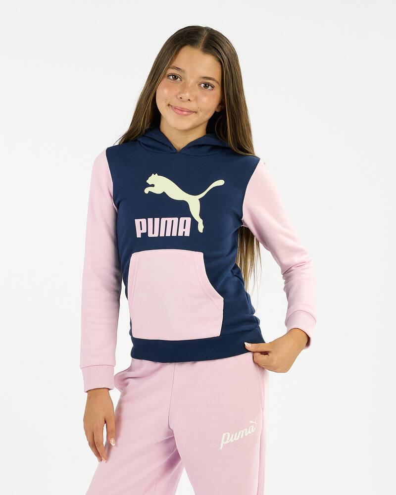 Puma Girls' Classics Two-Colour Logo Hoodie TR for Womens