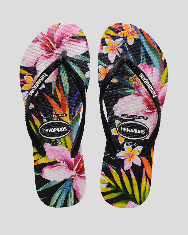 Havaianas Kids' Slim Floral Palm Thongs for Womens