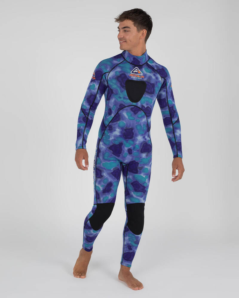 Land & Sea Sports Adrenalin Camo Stealth Long Sleeve Steamer Wetsuit for Mens