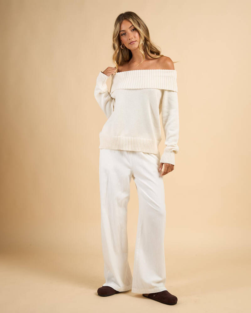 Ava And Ever Veriti Off Shoulder Knit Jumper for Womens image number null