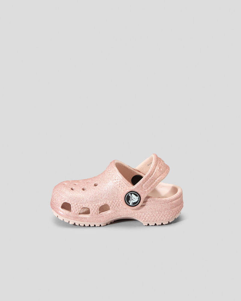 Crocs Toddlers' Glitter Classic Clogs for Unisex