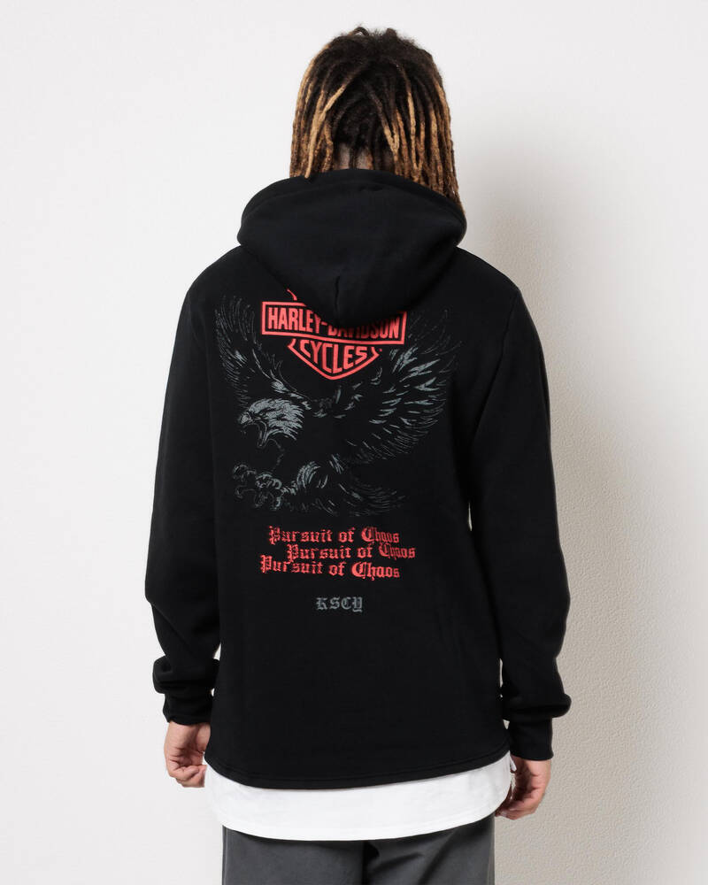 Kiss Chacey Harley-Davidson Powertrain Layered Hoodie for Mens