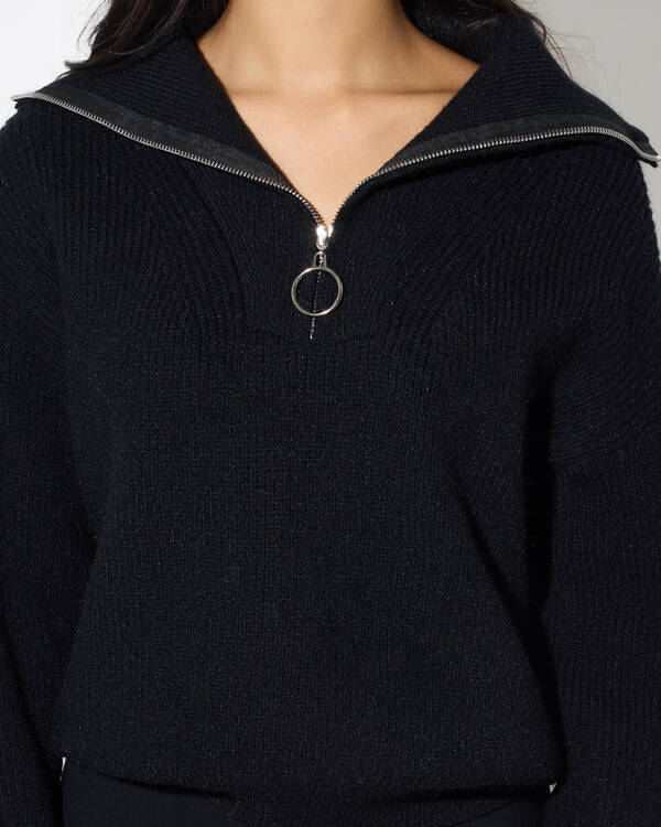 Mooloola Quarter Zip Knit Jumper for Womens