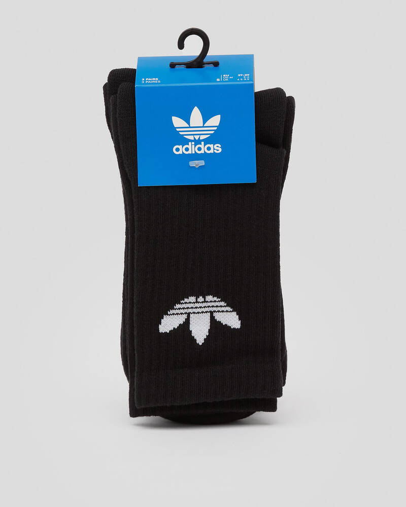 adidas Boys' Cushion Trefoil Crew Socks 3 Pack for Mens