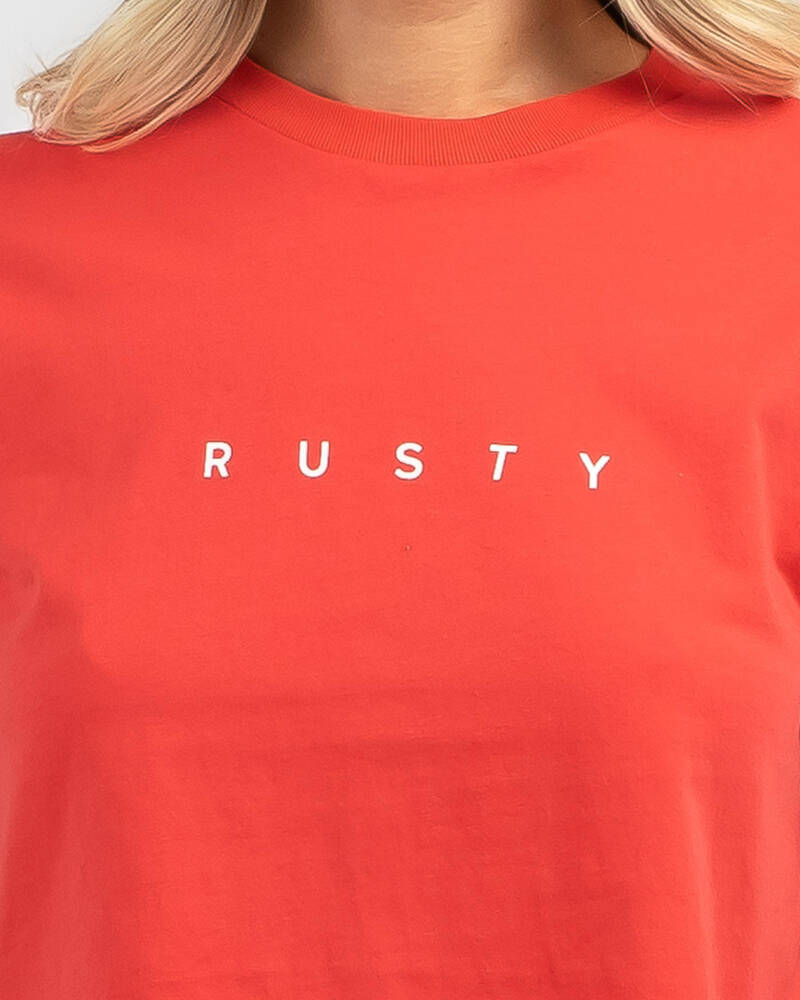 Rusty Essentials Classic Crop T-Shirt for Womens