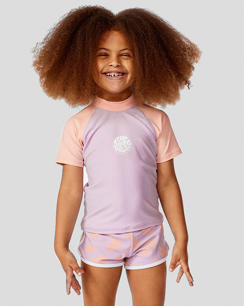 Rip Curl Toddlers' Seamist Short Sleeve Rash Vest Set for Womens