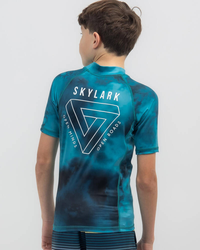 Skylark Boys' Surfaced Short Sleeve Rash Vest for Mens