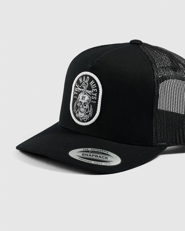 The Mad Hueys Rope Skull Anchor Trucker Cap for Mens