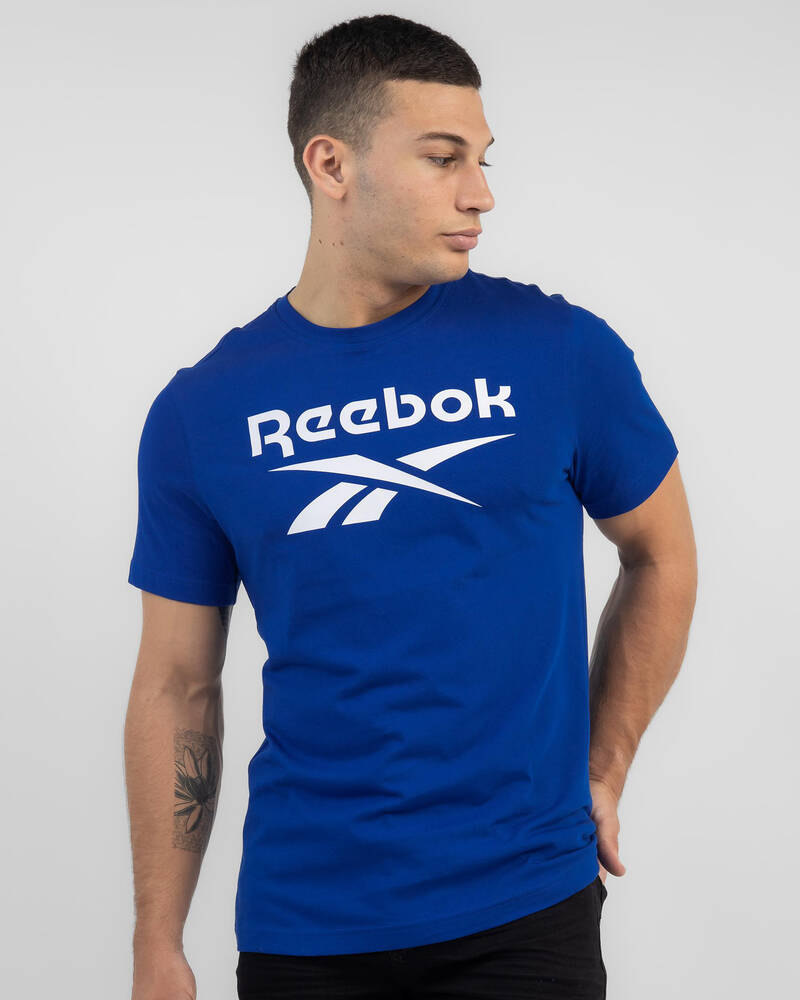 Shop Reebok Big Logo T Shirt In Vector Blue white Fast Shipping Shop Reebok Big Logo T Shirt In Vector Blue white Fast Shipping