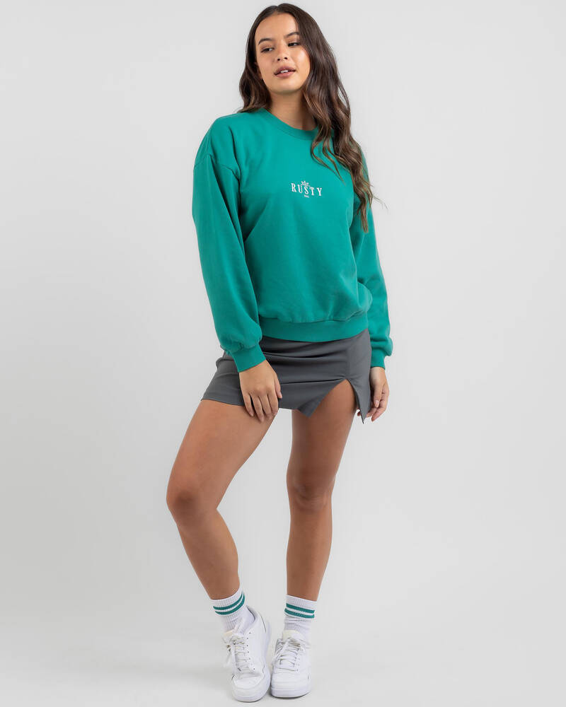 Rusty Sunrise Relaxed Crewneck Sweatshirts for Womens