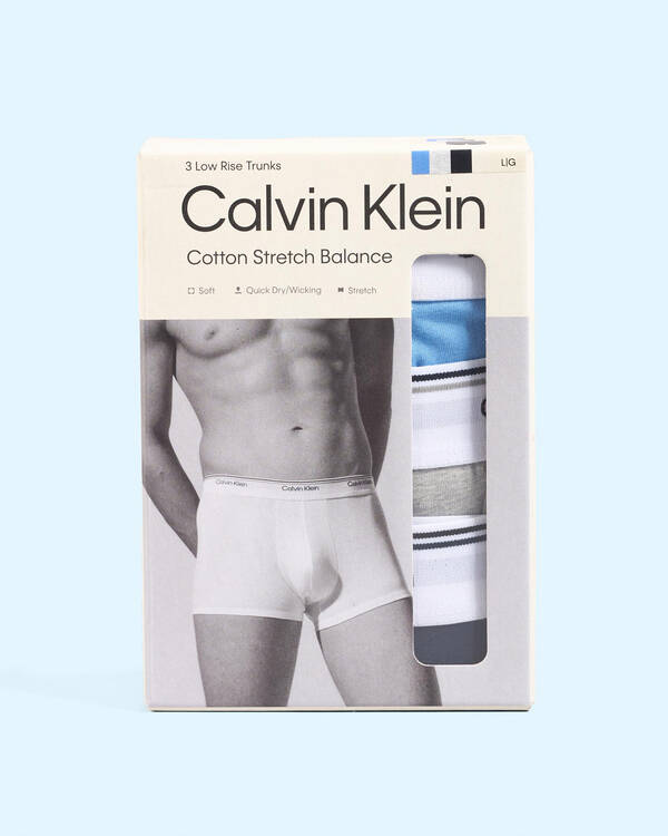 Calvin Klein Balance Low Rise Trunk 3 Pack for Mens