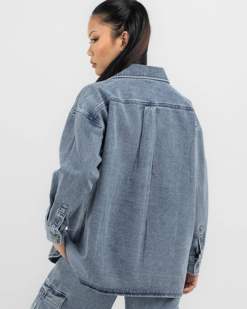 Dickies Florence Aged Denim Shirt for Womens