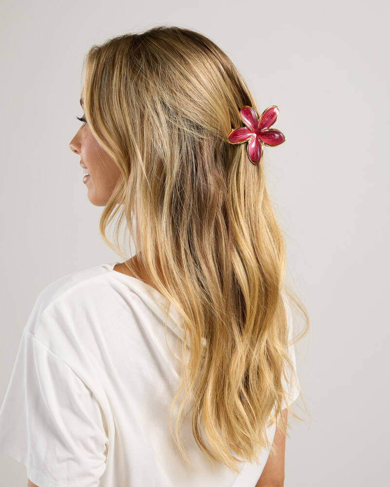 Karyn In LA Frangipani Pearl Hair Claw Clip for Womens