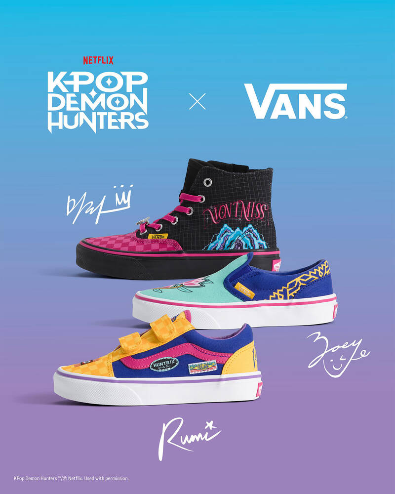 Vans Girls' KPop Demon Hunters Classic Slip-On Shoes for Womens