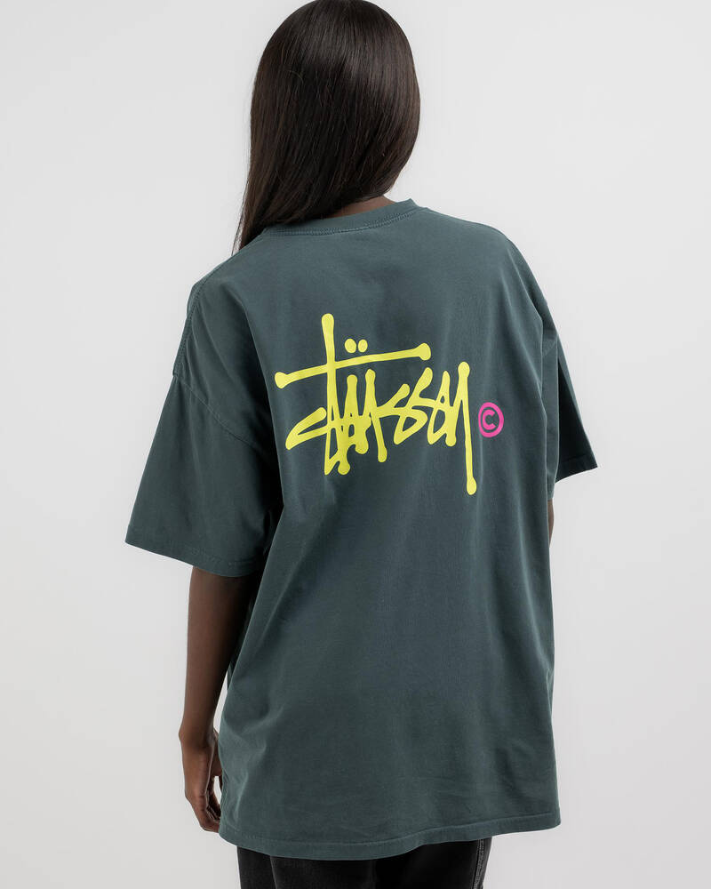Stussy Graffiti Pigment Relaxed T-Shirt for Womens
