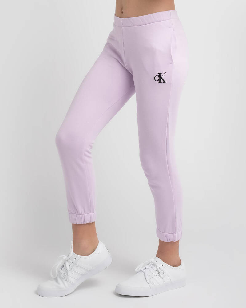 Calvin Klein Girls' Relaxed Elastic Track Pants for Womens
