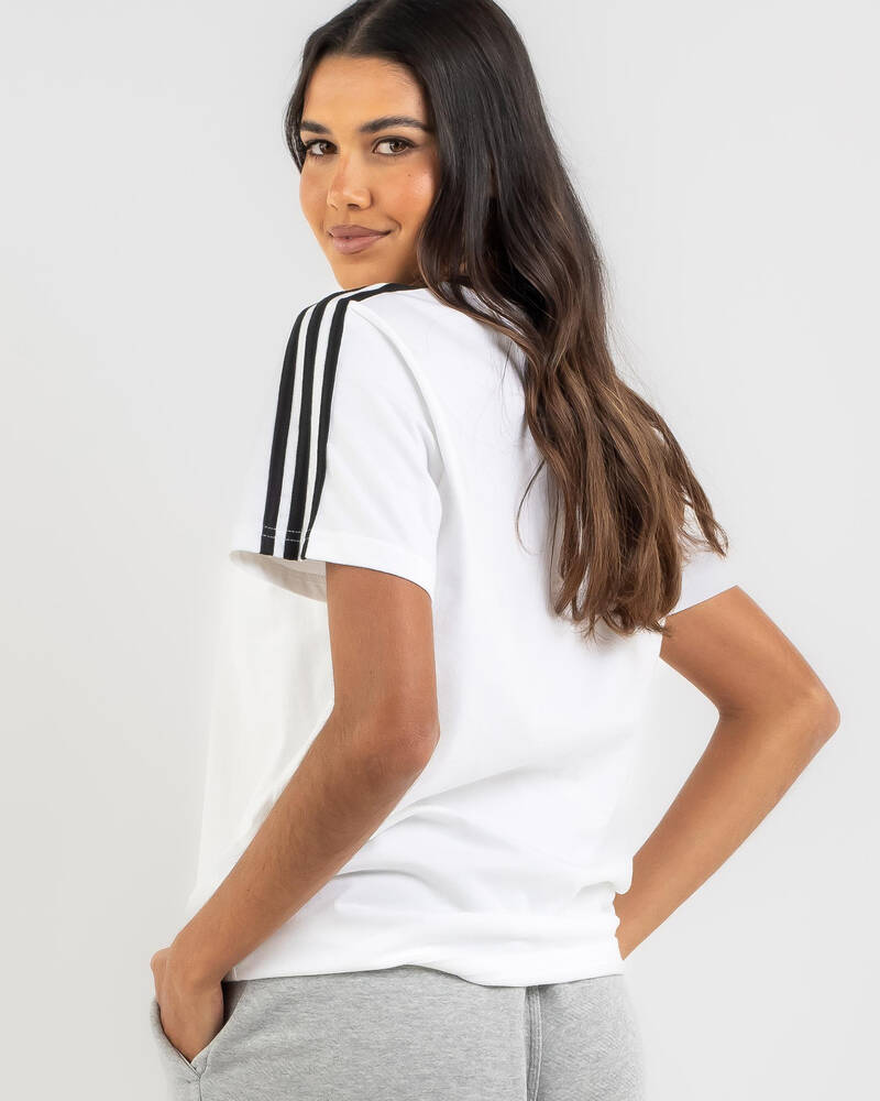 adidas 3 Stripe Boyfriend Fit T-Shirt for Womens