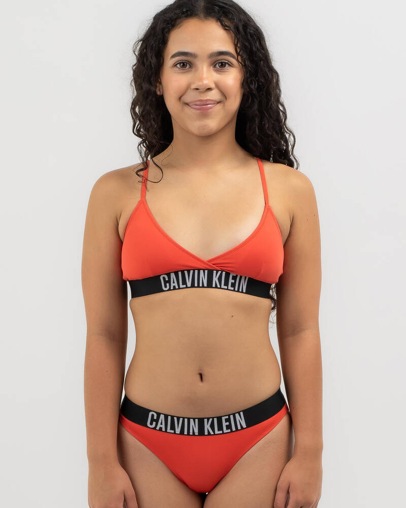 Calvin Klein Girls' Cross Over Triangle Bikini Set for Womens