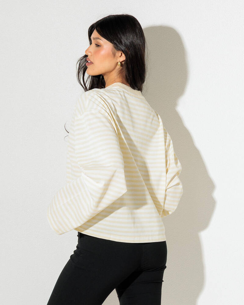 Mooloola Janet Striped Long Sleeve Top for Womens