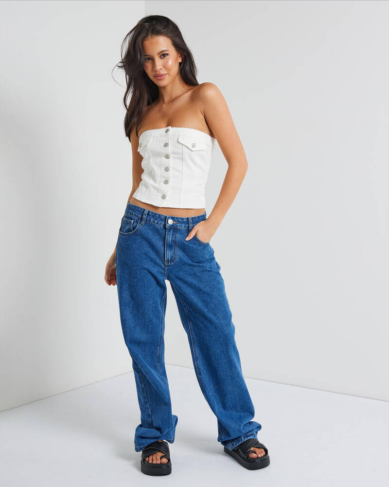 Ava And Ever Nicole Denim Tube Vest for Womens