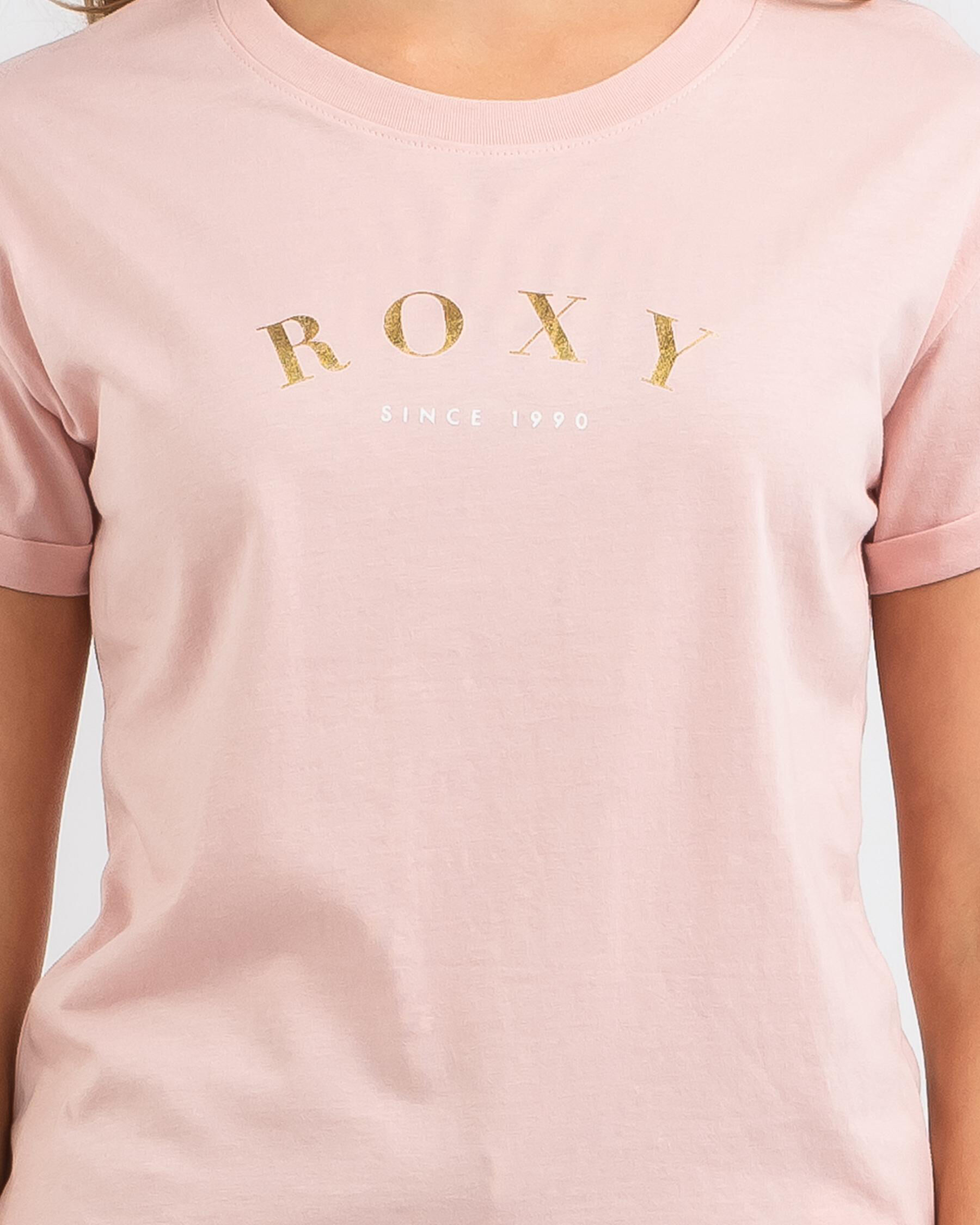 Roxy Damen T-Shirt 'Epic Afternoon' – Regular Fit, Rundhals, Flockdruck
