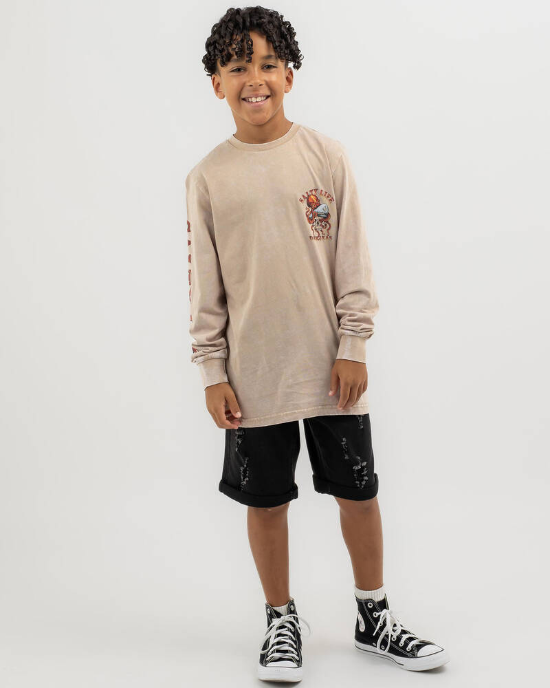 Salty Life Boys' Abyss Long Sleeve T-Shirt for Mens