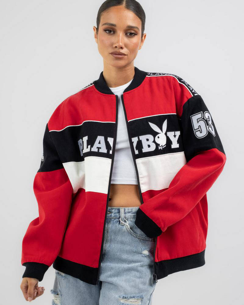 Playboy Race Car Bunny Jacket for Womens