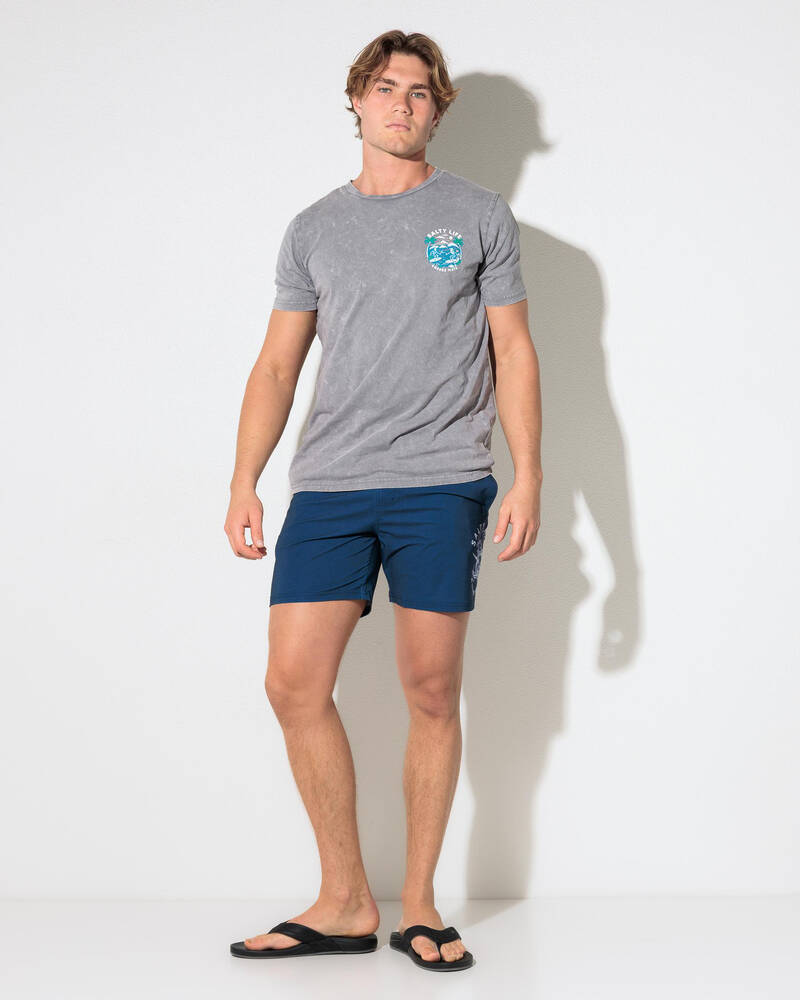 Salty Life Hammerhead Elastic Waist Board Shorts for Mens