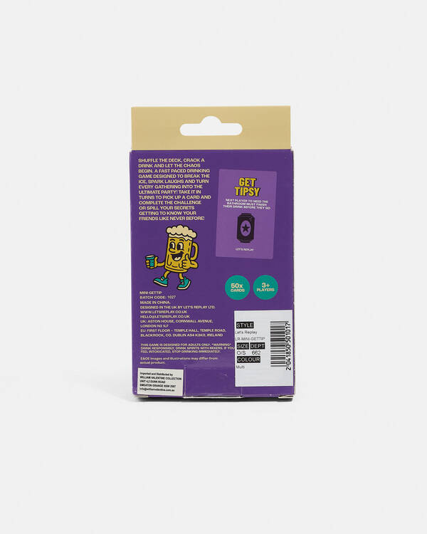Let's Replay Get Tipsy Mini Card Game for Unisex
