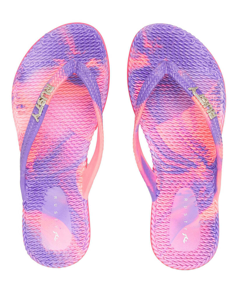Rusty Girls' Splat Flippin' Thongs for Womens image number null
