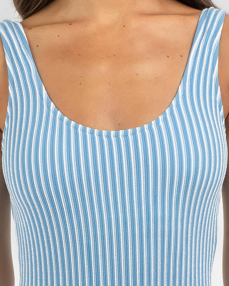 Rhythm Sunbather Stripe Scoop Neck One Piece Swimsuit for Womens