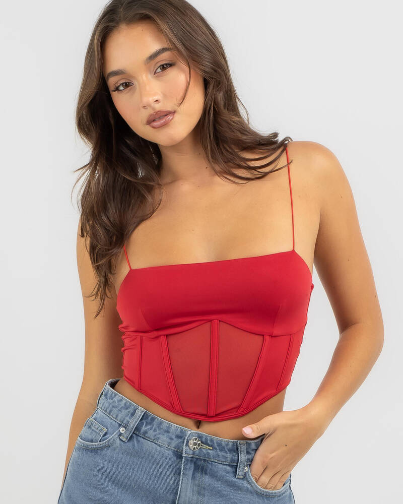 Ava And Ever Go Bestie Corset Top for Womens