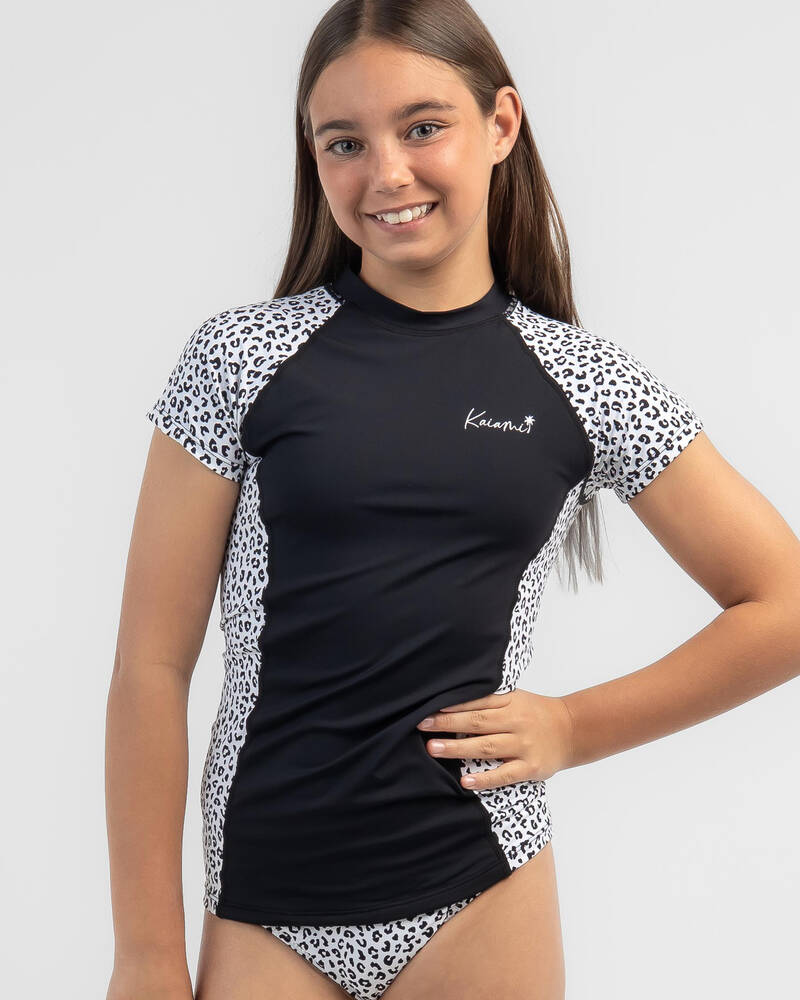 Kaiami Girls' Sassy Short Sleeve Rash Vest for Womens