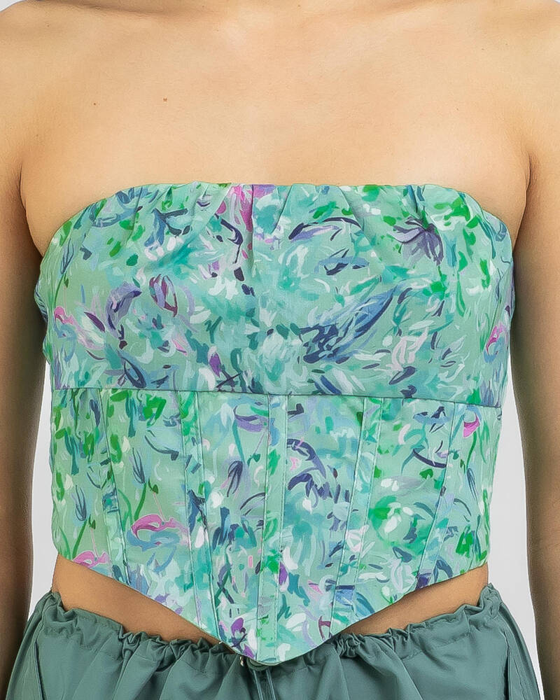 Ava And Ever Abstract Artist Corset Top for Womens