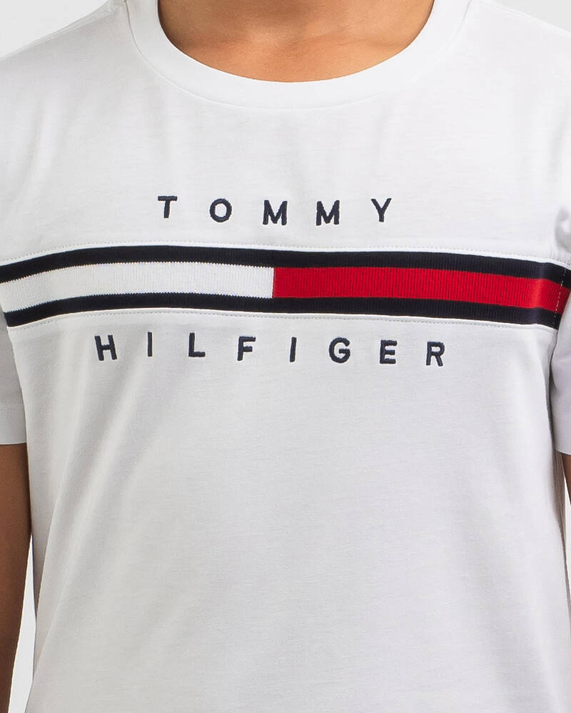 Tommy Hilfiger Boys' Flag Rib Insert T-Shirt for Mens image number null