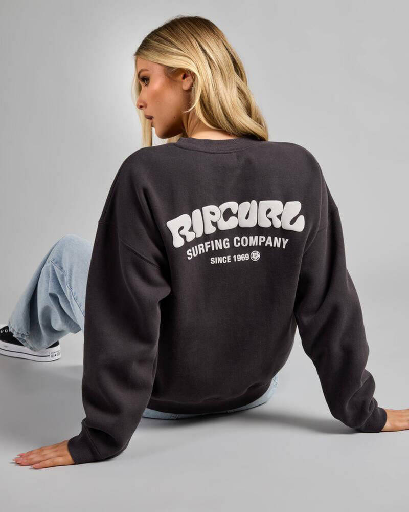Rip Curl Surf Puff Heritage Crewneck Sweatshirt for Womens