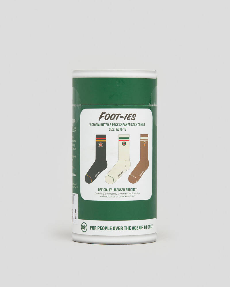 FOOT-IES VB Sneaker Socks 3 Pack Gift Can for Mens