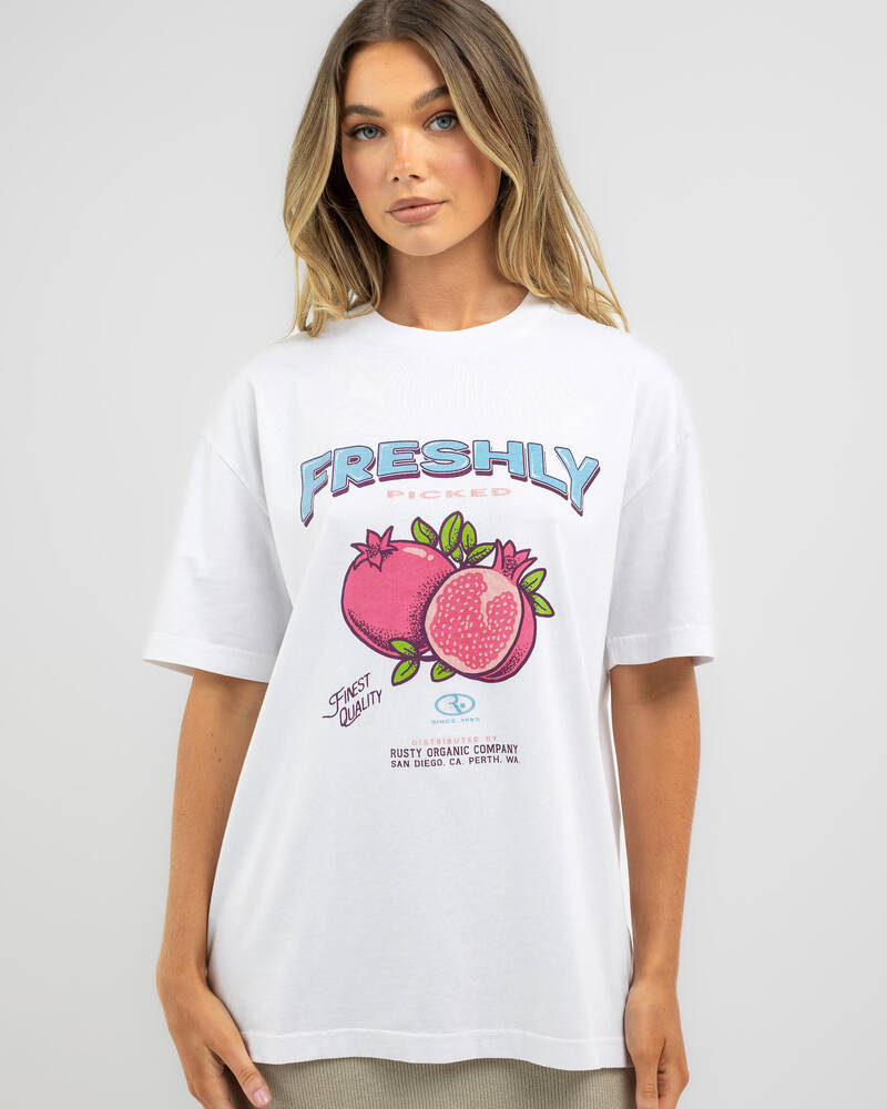 Rusty Fruitful Oversized T-Shirt for Womens