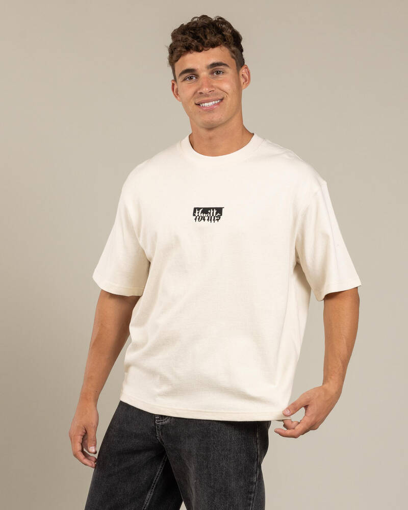 Thrills Embro Box Fit Oversize Cropped T-Shirt for Mens