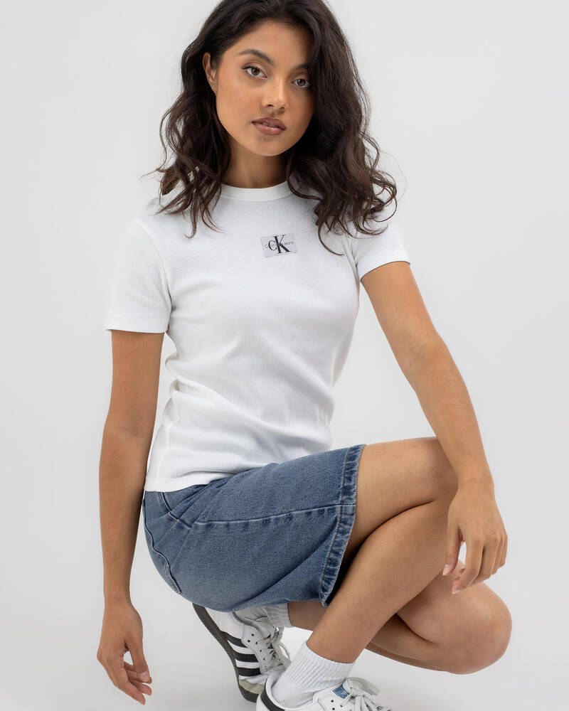 Calvin Klein Woven Label Regular T-Shirt for Womens
