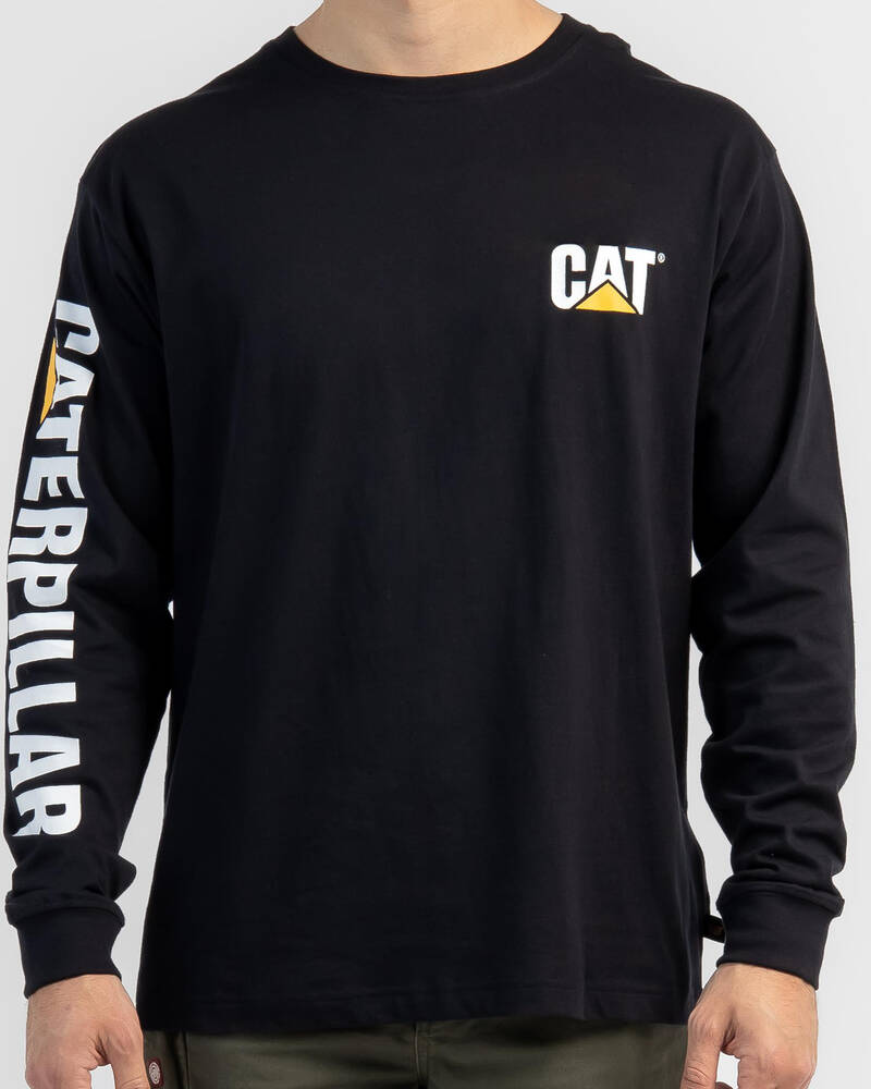 Cat Trademark Banner Long Sleeve T-Shirt for Mens