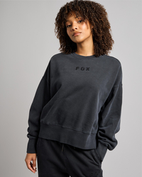 Fox Wordmark OV Fleece Crew Sweatshirt for Womens image number null