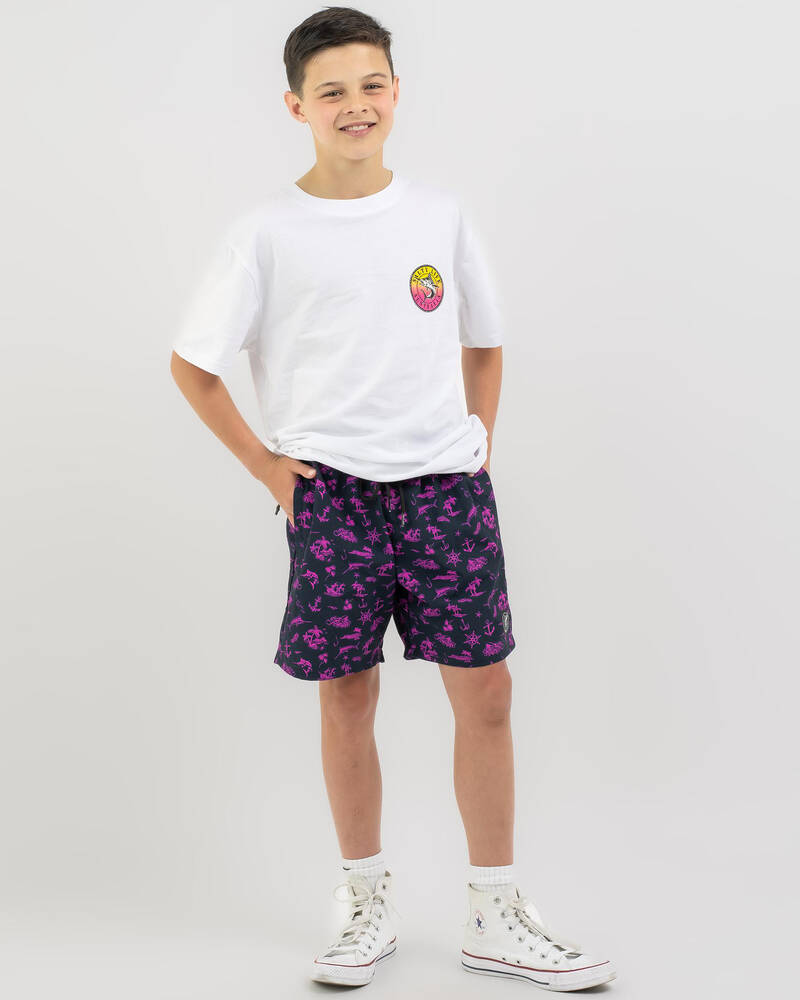 Salty Life Boys' Adrift Elastic Waist Shorts for Mens