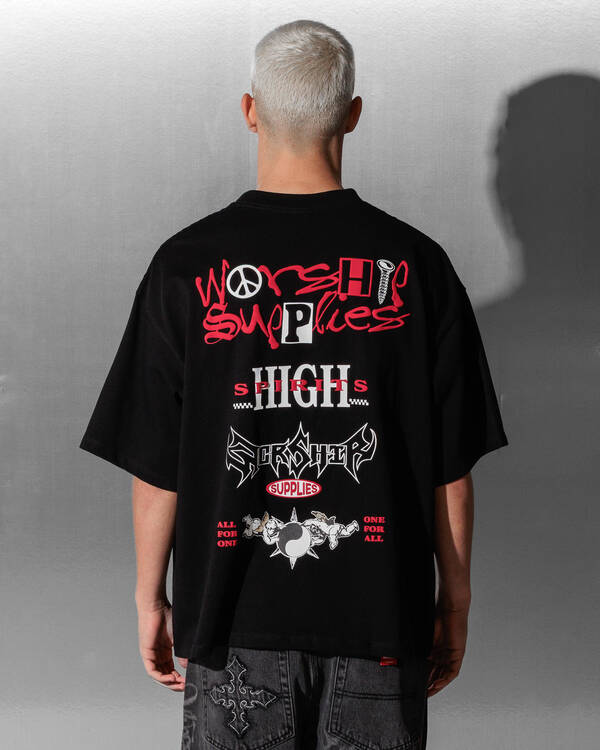 Worship Supplies Fusion Box Crop T-Shirt for Mens